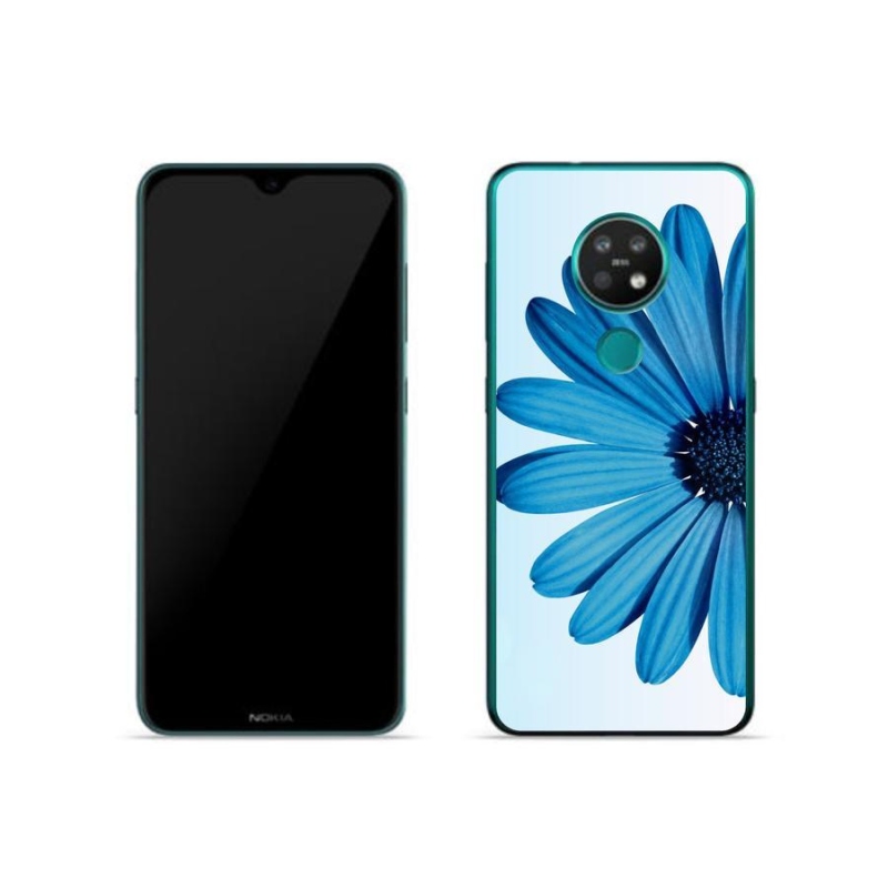 Gelový obal mmCase na mobil Nokia 6.2 - modrá kopretina