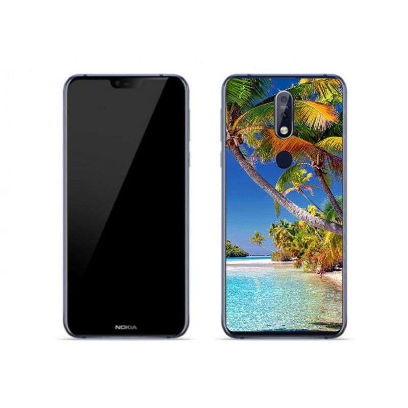 Gelový obal mmCase na mobil Nokia 7.1 - mořská pláž