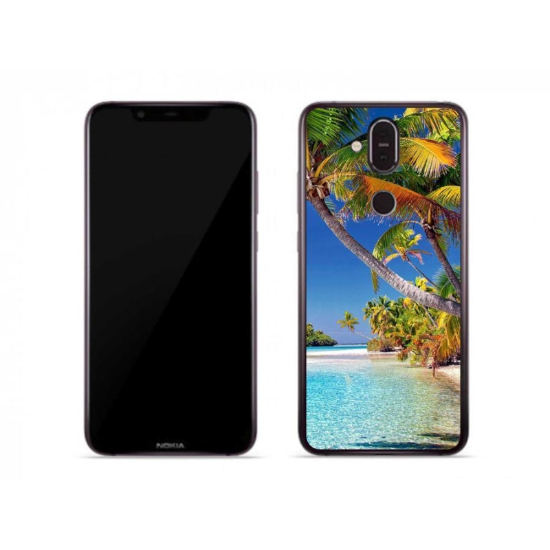 Gelový obal mmCase na mobil Nokia 7.1 Plus - mořská pláž
