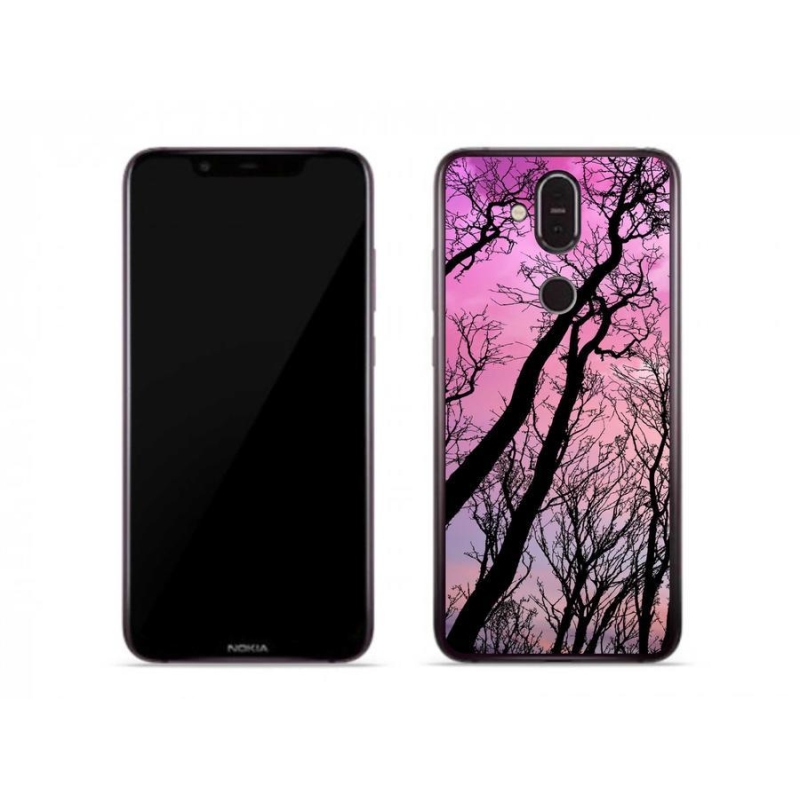 Gelový obal mmCase na mobil Nokia 7.1 Plus - opadané stromy