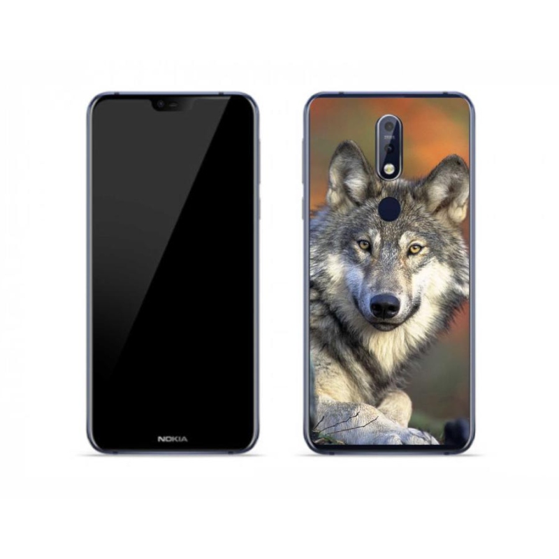 Gelový obal mmCase na mobil Nokia 7.1 - vlk