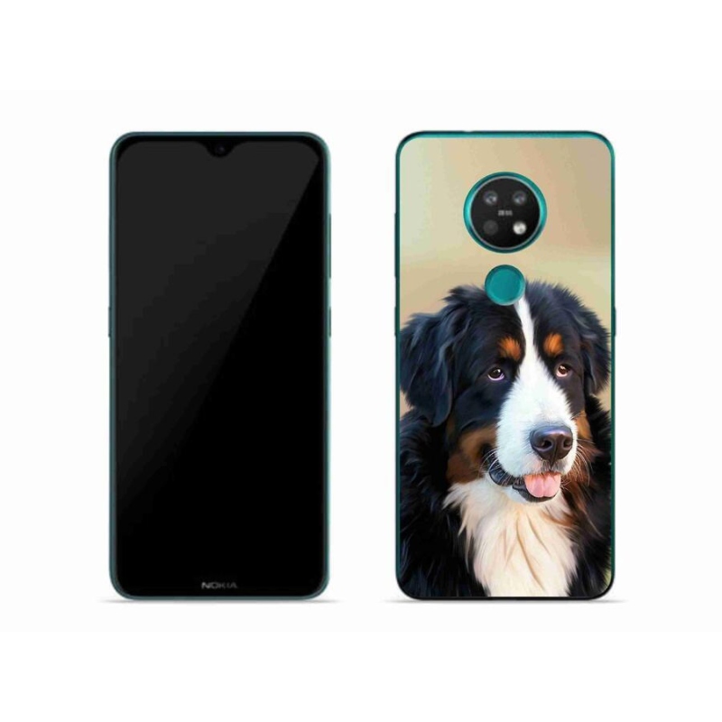 Gelový obal mmCase na mobil Nokia 7.2 - bernský salašnický pes