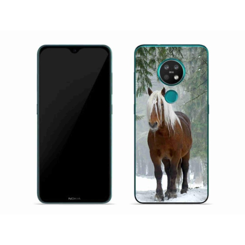 Gelový obal mmCase na mobil Nokia 7.2 - kůň v lese