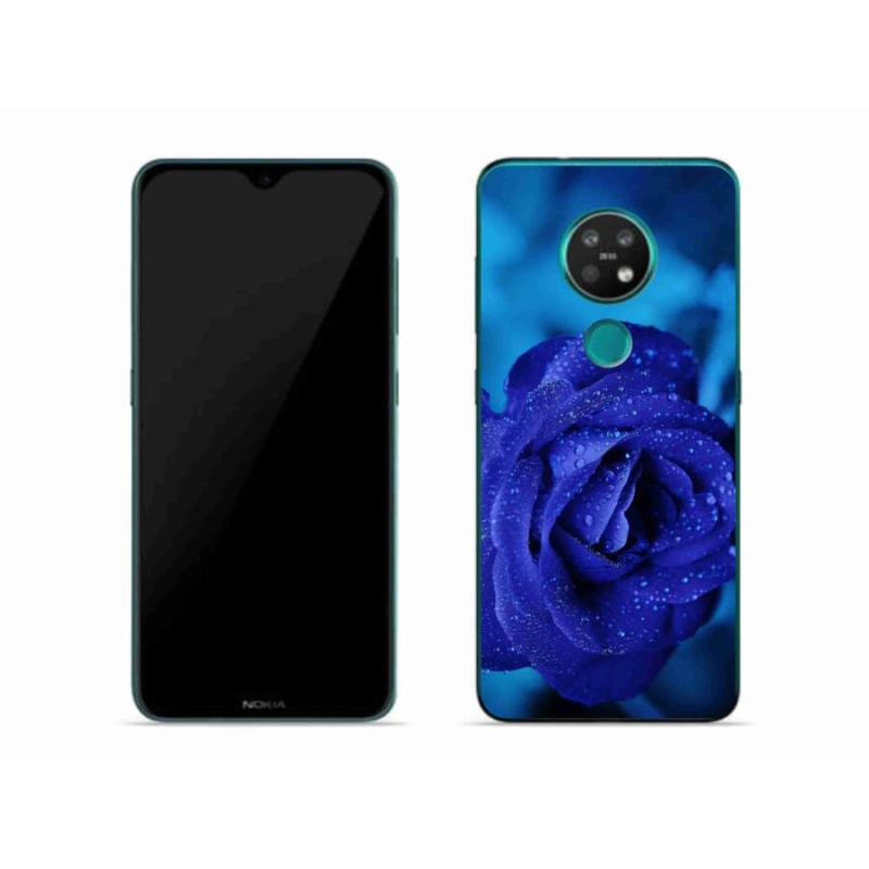 Gelový obal mmCase na mobil Nokia 7.2 - modrá růže