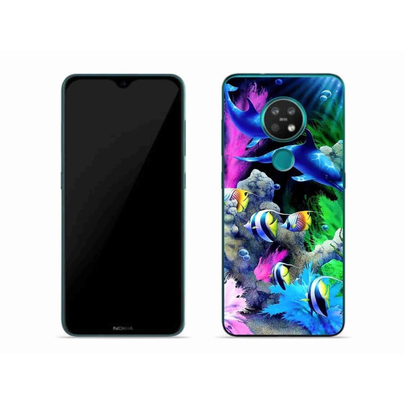 Gelový obal mmCase na mobil Nokia 7.2 - mořský svět