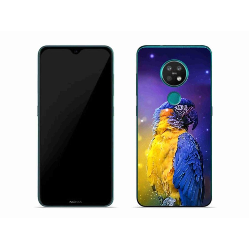 Gelový obal mmCase na mobil Nokia 7.2 - papoušek ara 1
