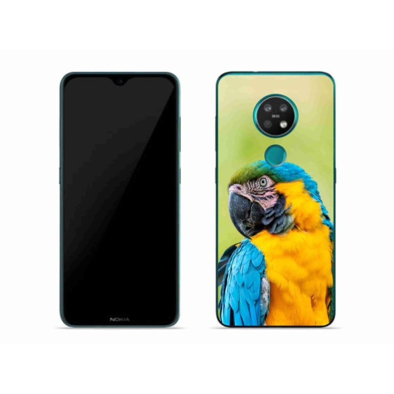 Gelový obal mmCase na mobil Nokia 7.2 - papoušek ara 2