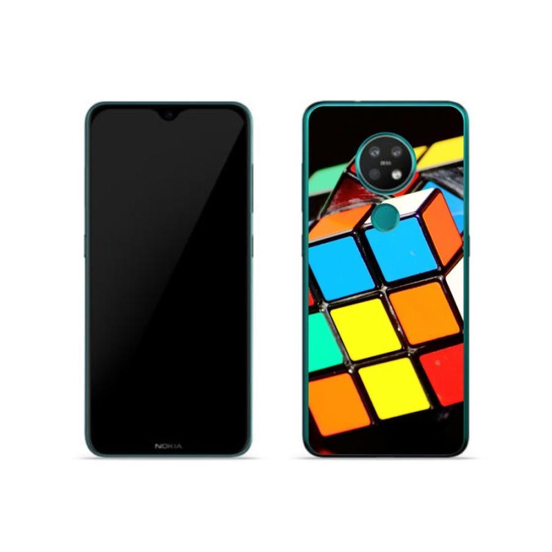Gelový obal mmCase na mobil Nokia 7.2 - rubikova kostka
