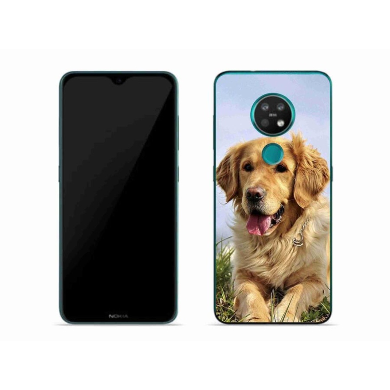 Gelový obal mmCase na mobil Nokia 7.2 - zlatý retrívr