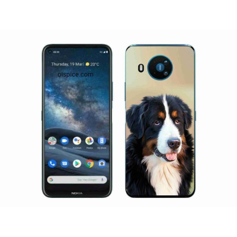 Gelový obal mmCase na mobil Nokia 8.3 5G - bernský salašnický pes