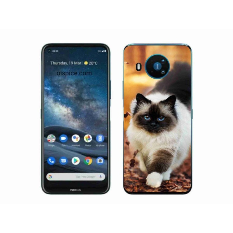 Gelový obal mmCase na mobil Nokia 8.3 5G - kočka 1
