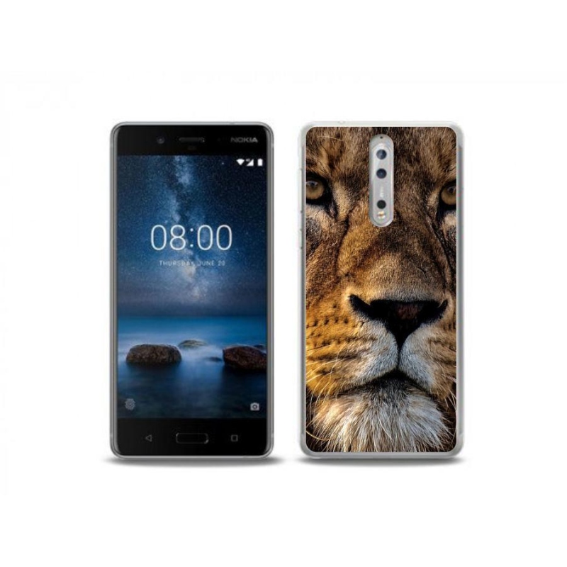 Gelový obal mmCase na mobil Nokia 8 - lev