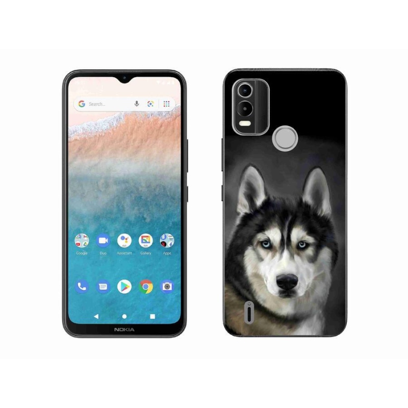 Gelový obal mmCase na mobil Nokia C21 Plus - husky