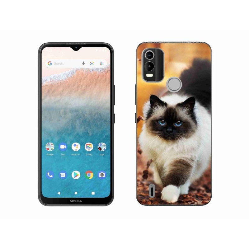 Gelový obal mmCase na mobil Nokia C21 Plus - kočka