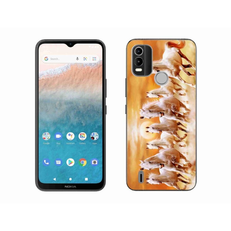 Gelový obal mmCase na mobil Nokia C21 Plus - koně 2
