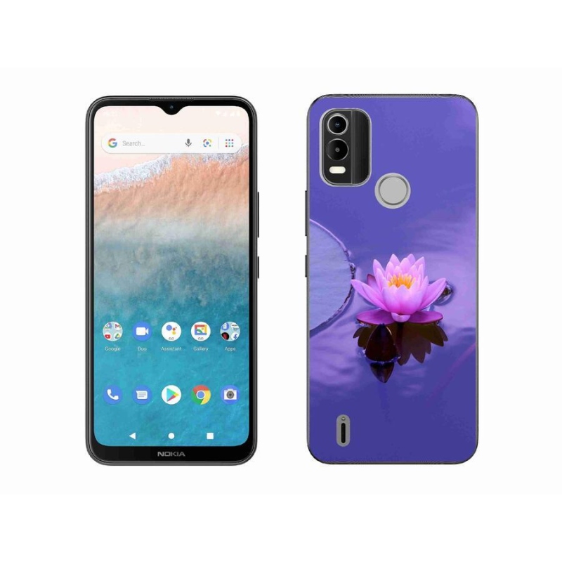 Gelový obal mmCase na mobil Nokia C21 Plus - květ na hladině