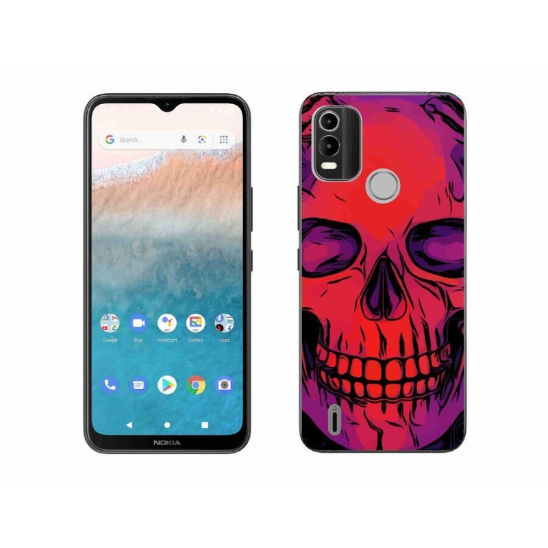 Gelový obal mmCase na mobil Nokia C21 Plus - lebka