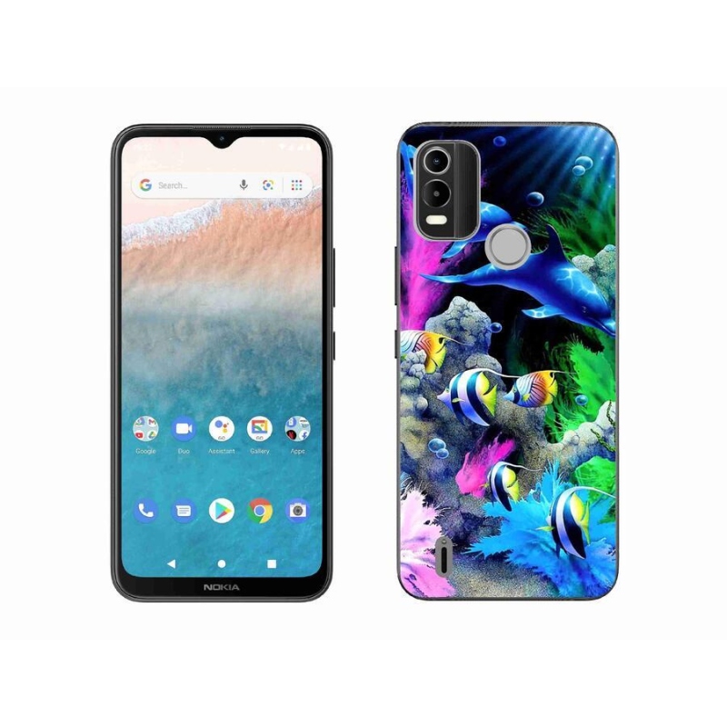 Gelový obal mmCase na mobil Nokia C21 Plus - mořský svět