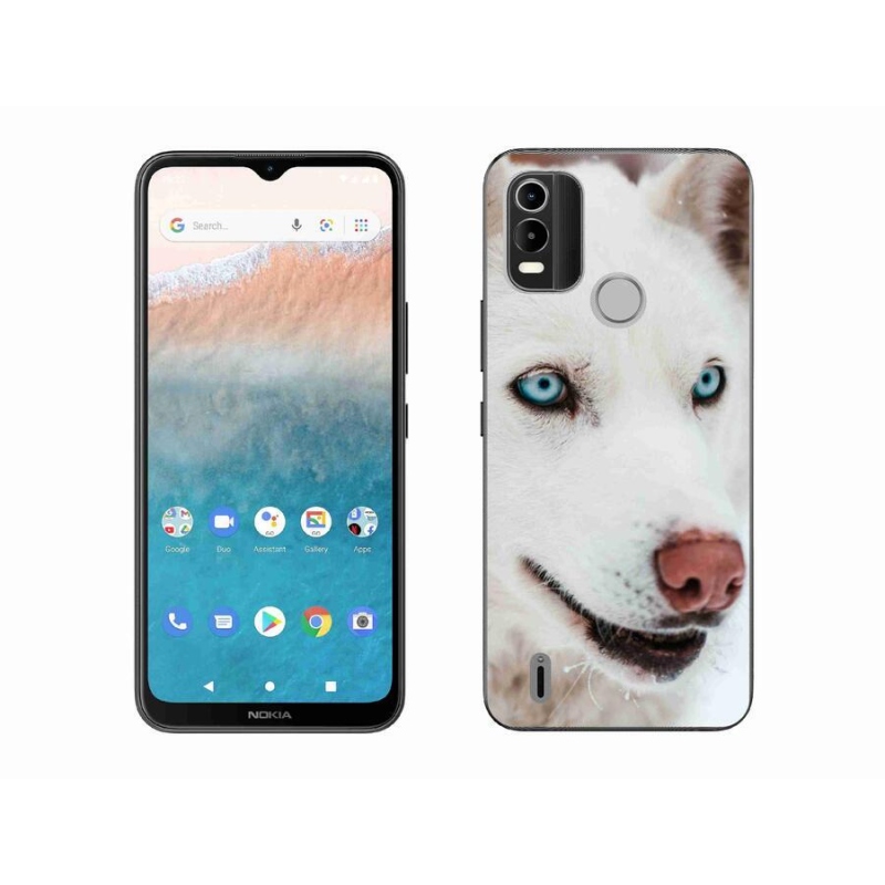Gelový obal mmCase na mobil Nokia C21 Plus - psí pohled