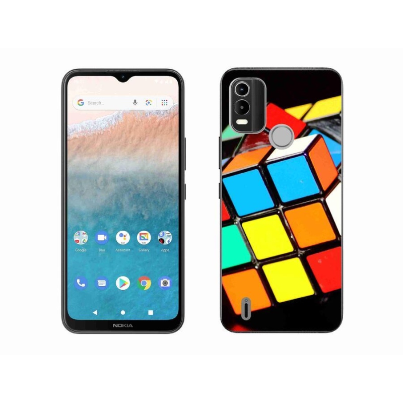 Gelový obal mmCase na mobil Nokia C21 Plus - rubikova kostka