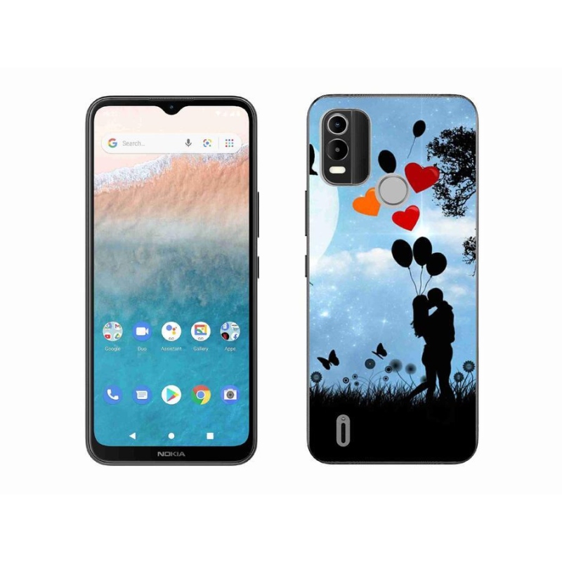 Gelový obal mmCase na mobil Nokia C21 Plus - zamilovaný pár