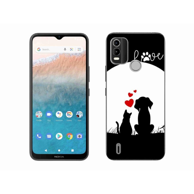 Gelový obal mmCase na mobil Nokia C21 Plus - zvířecí láska
