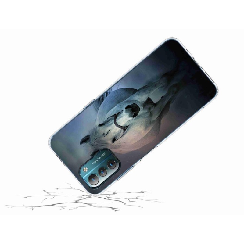Gelový obal mmCase na mobil Nokia G11/G21 - běžící bílý kůň
