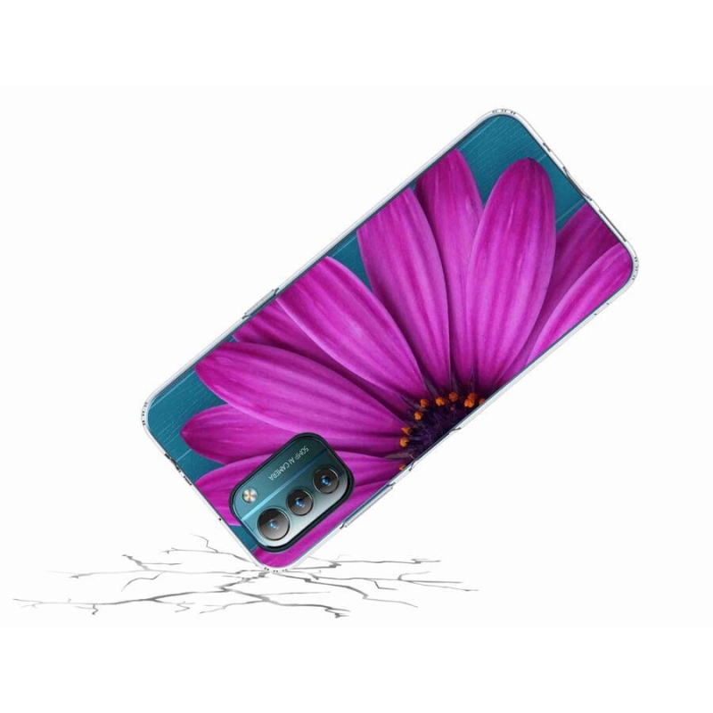 Gelový obal mmCase na mobil Nokia G11/G21 - fialová kopretina