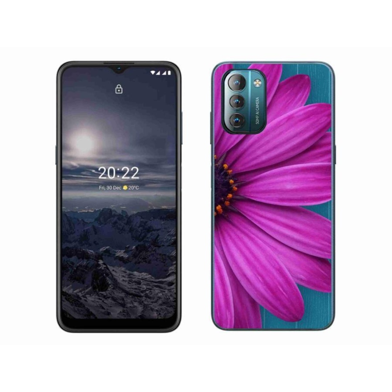 Gelový obal mmCase na mobil Nokia G11/G21 - fialová kopretina