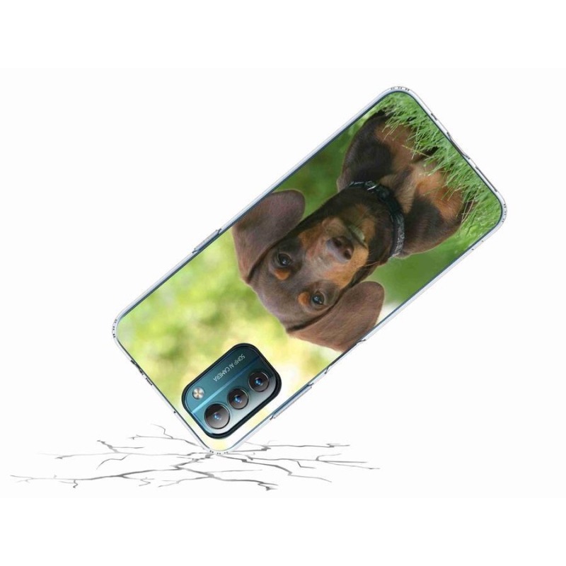 Gelový obal mmCase na mobil Nokia G11/G21 - hnědý jezevčík