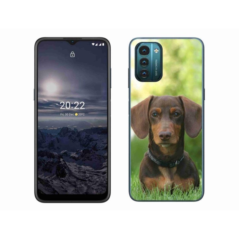 Gelový obal mmCase na mobil Nokia G11/G21 - hnědý jezevčík