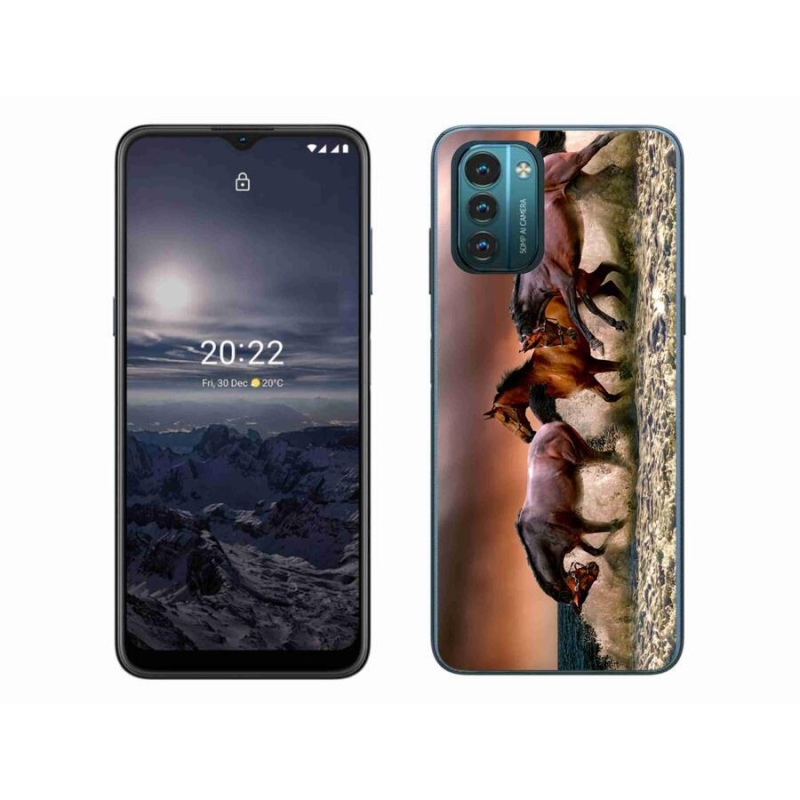Gelový obal mmCase na mobil Nokia G11/G21 - koně 1