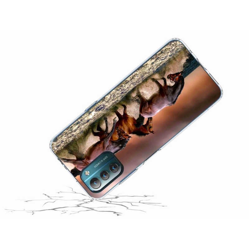 Gelový obal mmCase na mobil Nokia G11/G21 - koně 1