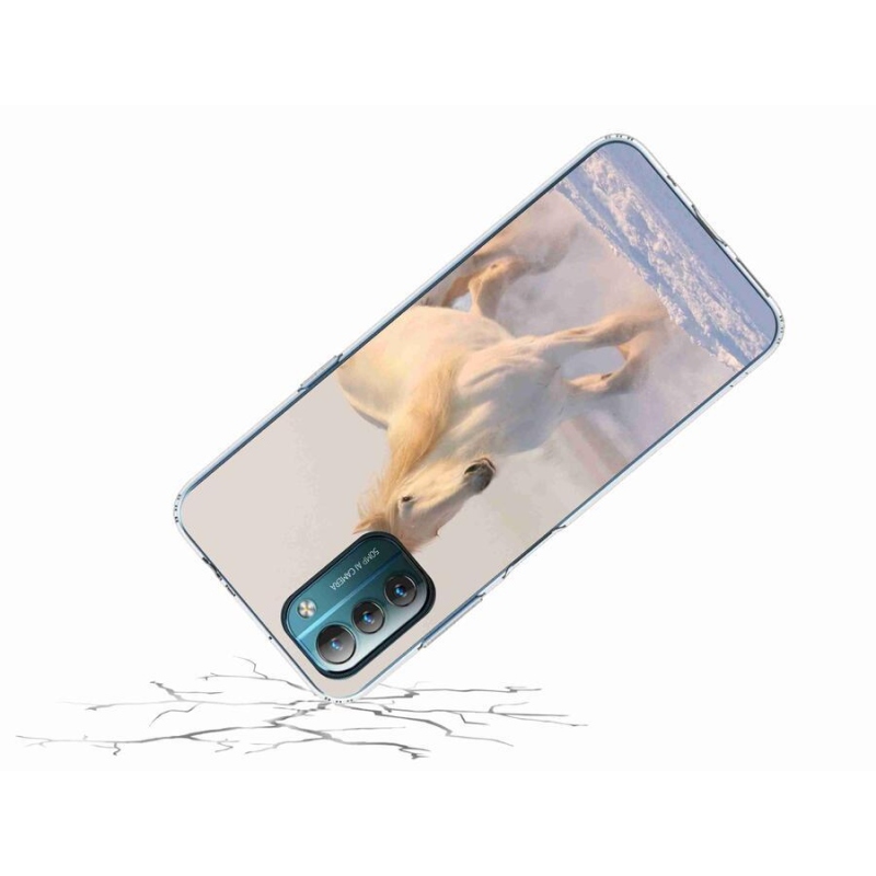 Gelový obal mmCase na mobil Nokia G11/G21 - kůň ve sněhu