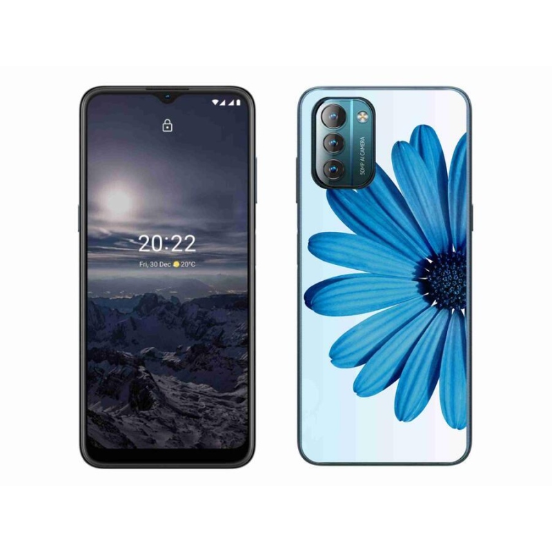 Gelový obal mmCase na mobil Nokia G11/G21 - modrá kopretina