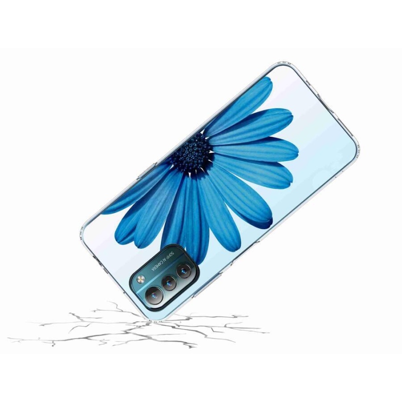 Gelový obal mmCase na mobil Nokia G11/G21 - modrá kopretina