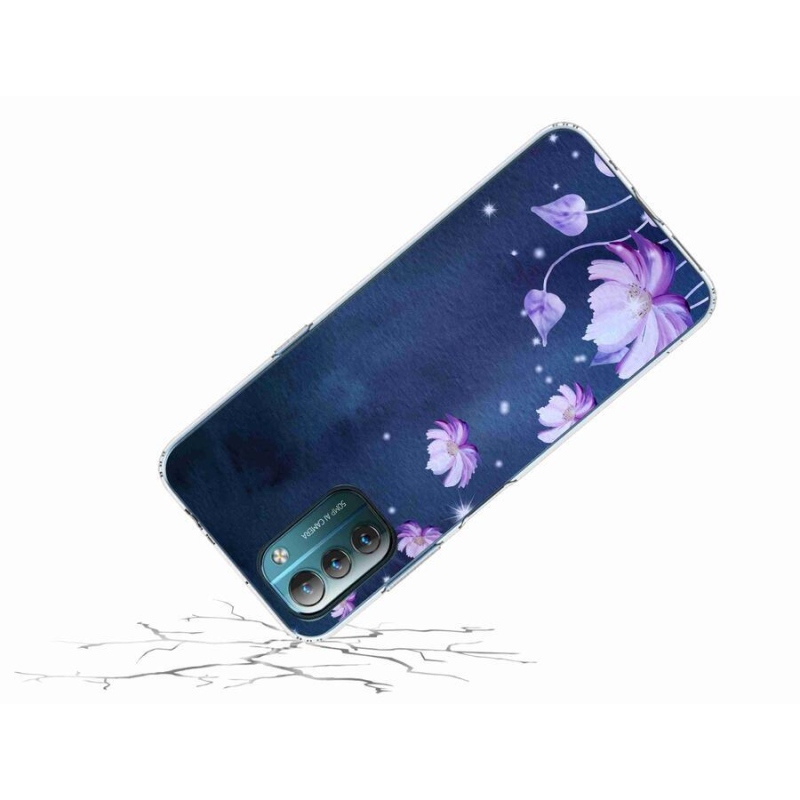 Gelový obal mmCase na mobil Nokia G11/G21 - padající květy