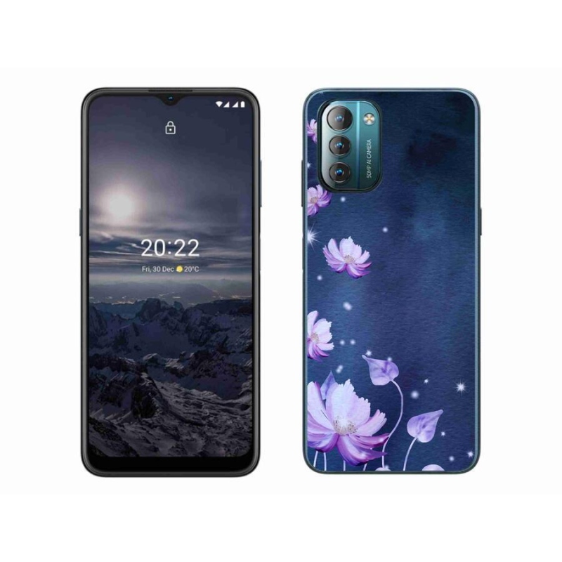 Gelový obal mmCase na mobil Nokia G11/G21 - padající květy