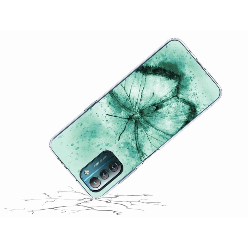 Gelový obal mmCase na mobil Nokia G11/G21 - zelený motýl