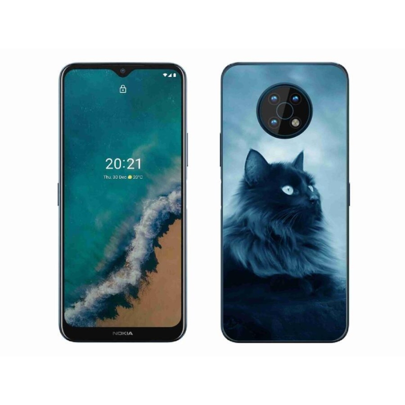 Gelový obal mmCase na mobil Nokia G50 - černá kočka 1