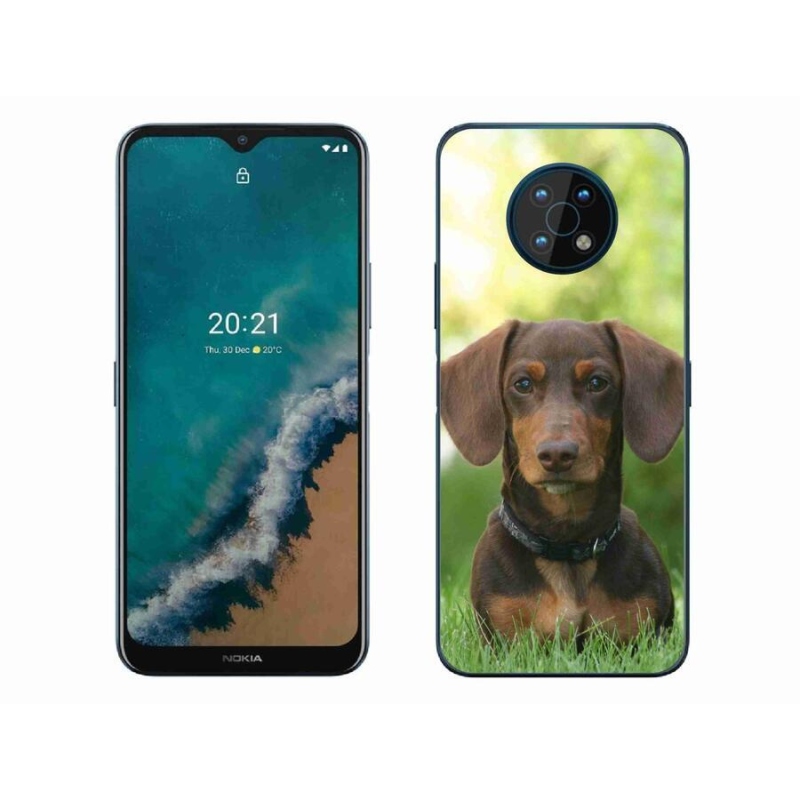 Gelový obal mmCase na mobil Nokia G50 - hnědý jezevčík