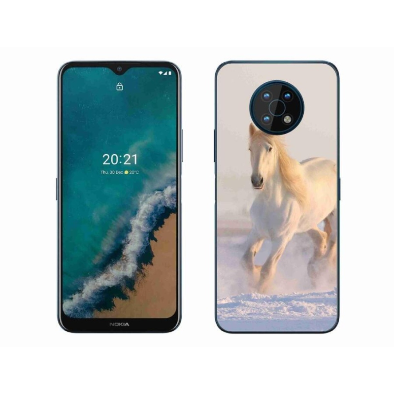 Gelový obal mmCase na mobil Nokia G50 - kůň ve sněhu