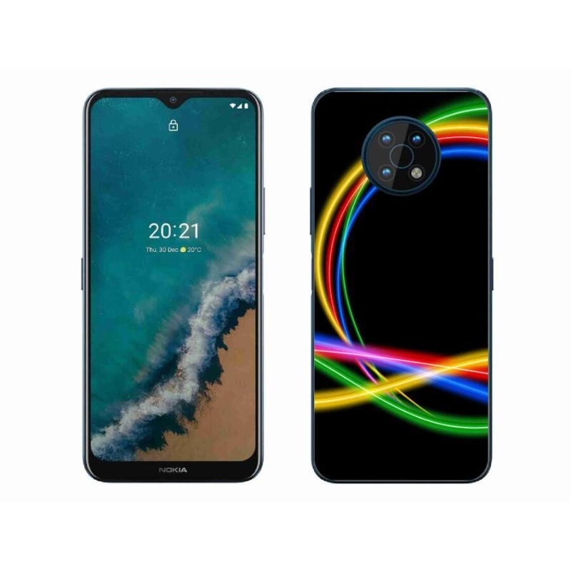 Gelový obal mmCase na mobil Nokia G50 - neonové kruhy