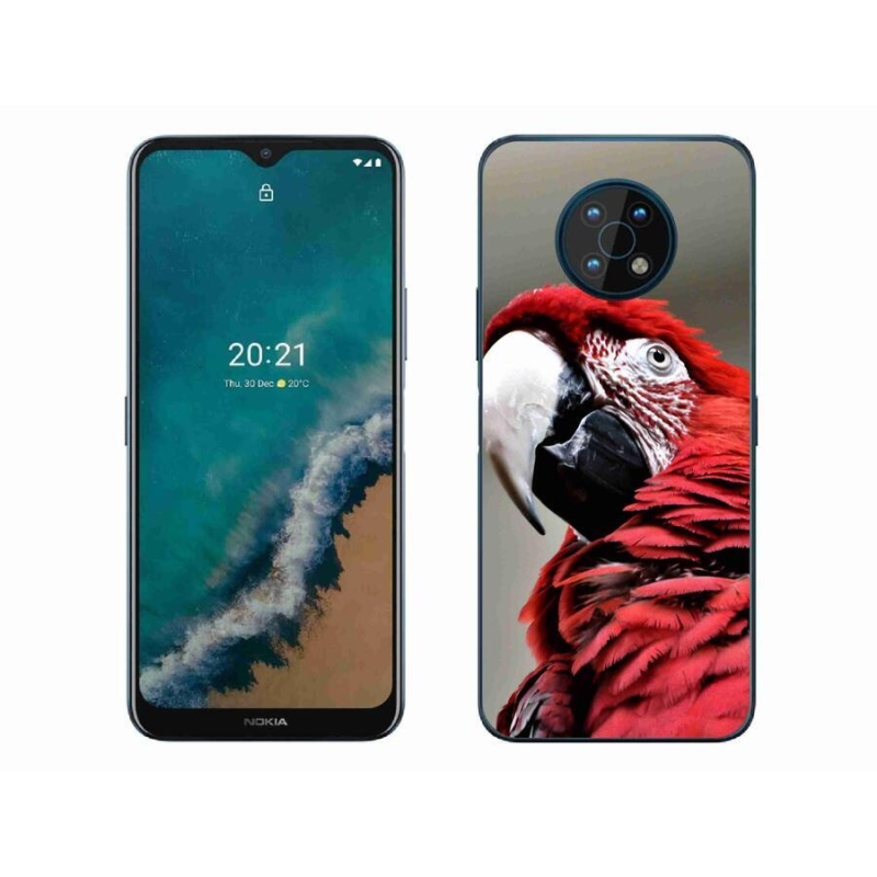 Gelový obal mmCase na mobil Nokia G50 - papoušek ara červený
