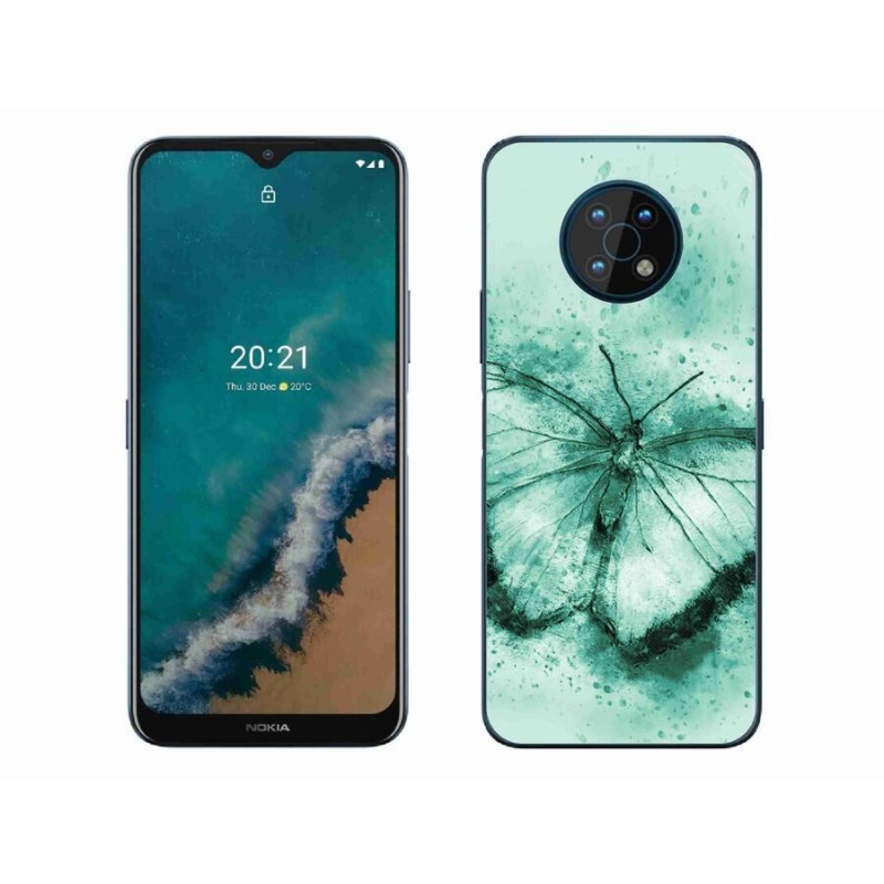 Gelový obal mmCase na mobil Nokia G50 - zelený motýl