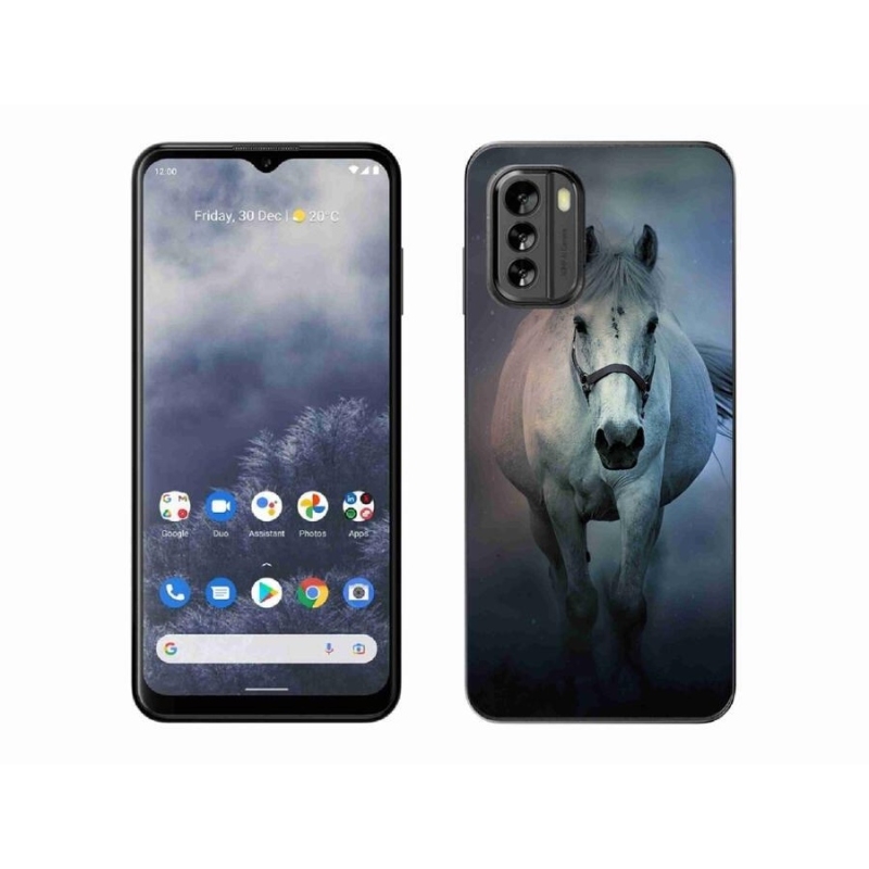 Gelový obal mmCase na mobil Nokia G60 5G - běžící bílý kůň
