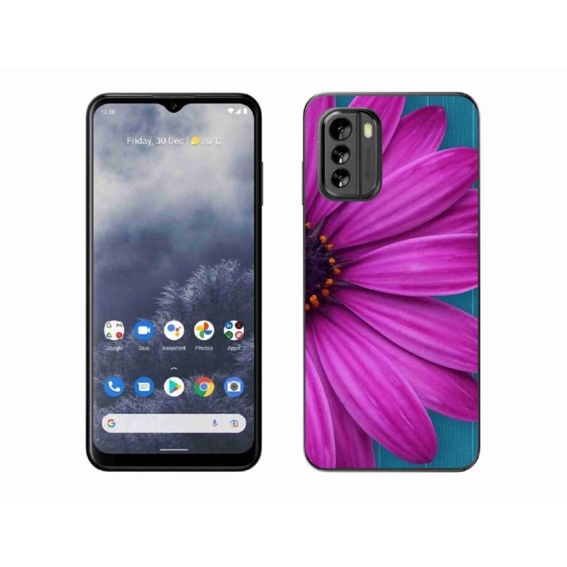 Gelový obal mmCase na mobil Nokia G60 5G - fialová kopretina