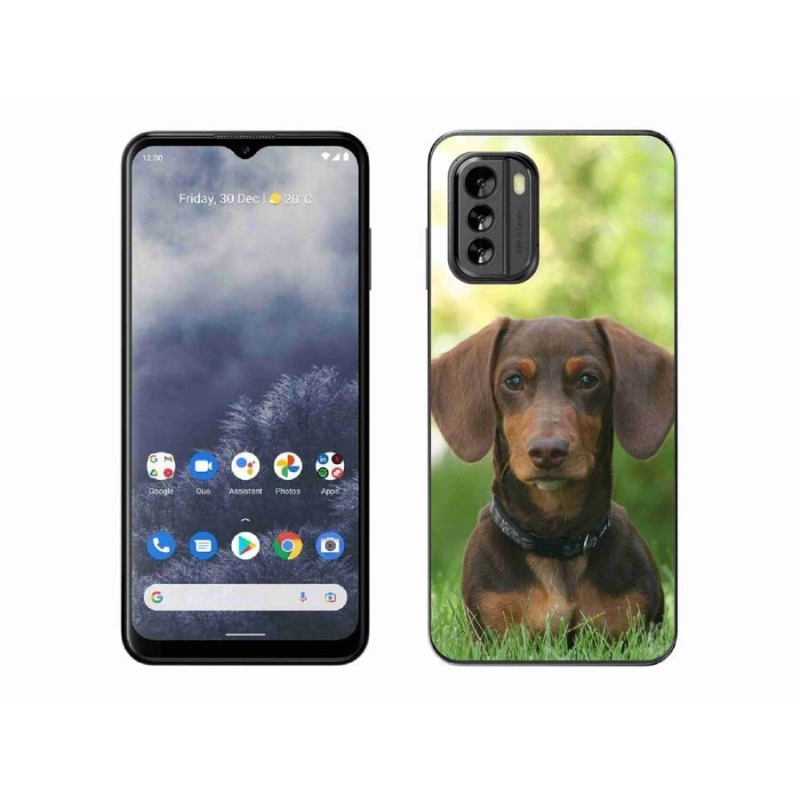 Gelový obal mmCase na mobil Nokia G60 5G - hnědý jezevčík