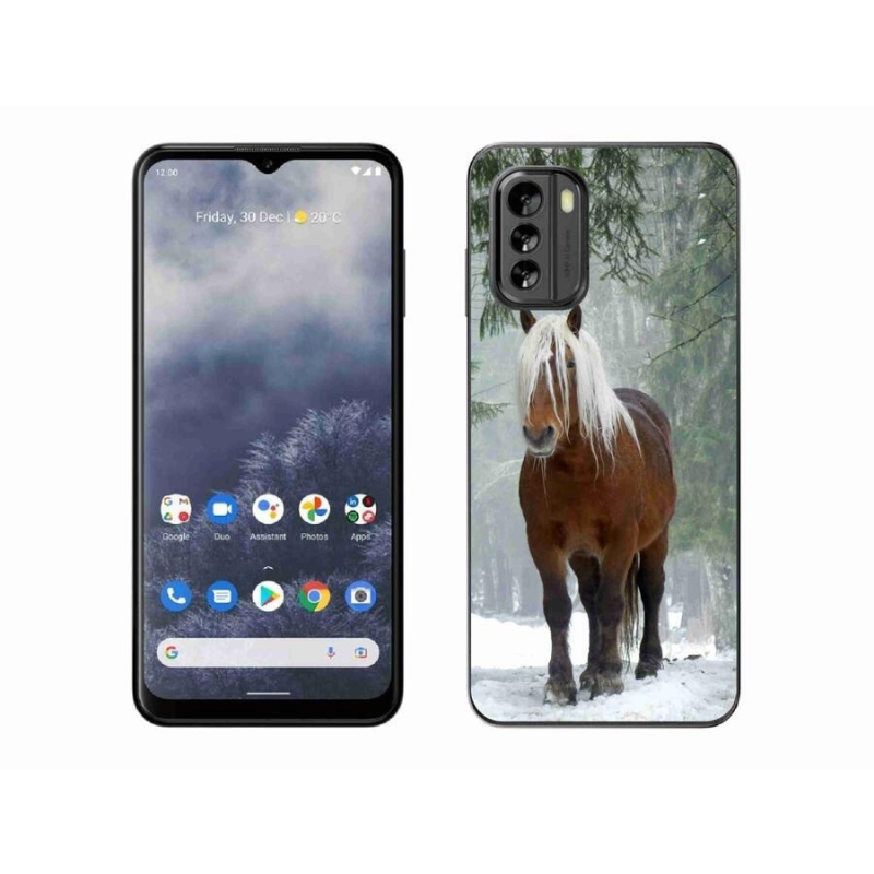 Gelový obal mmCase na mobil Nokia G60 5G - kůň v lese