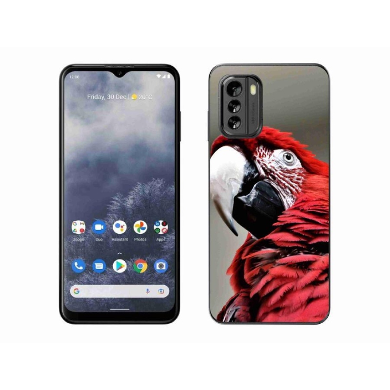 Gelový obal mmCase na mobil Nokia G60 5G - papoušek ara červený